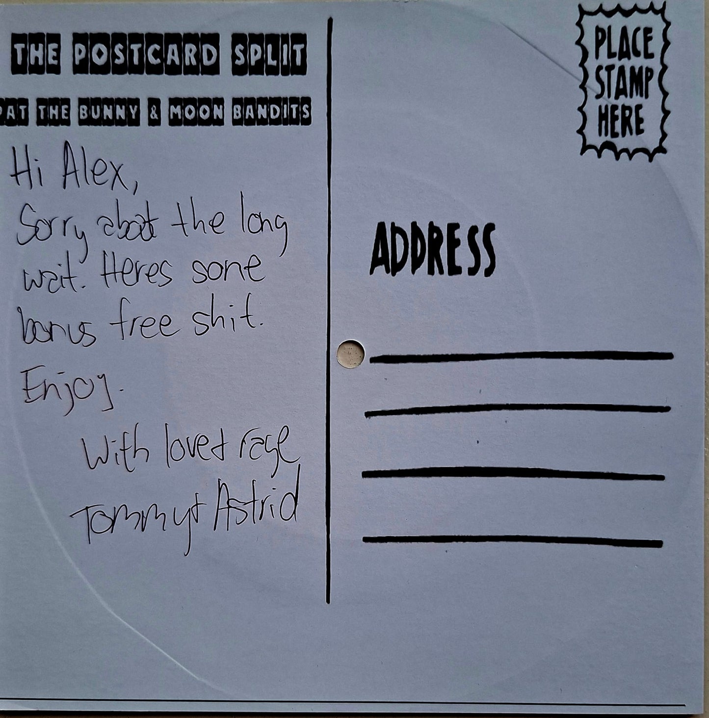 Pat The Bunny / Moon Bandits: Surprise 7" Flexi Card Record