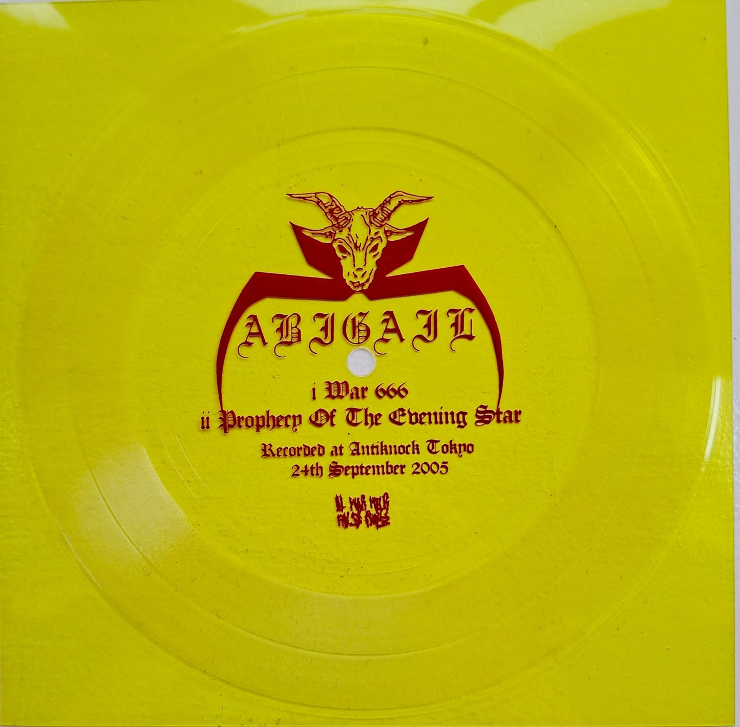 Abigail: Live At Antiknock Tokyo Flexi 7" Record