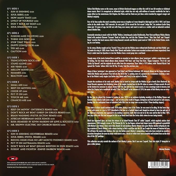 Bob Marley: Sun Is Shining 3LP Colour Vinyl Album