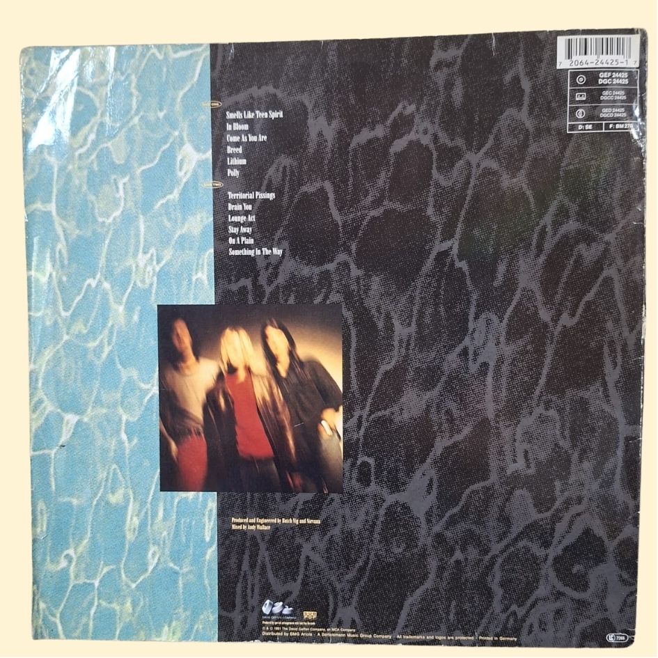 Nirvana: Nevermind Vinyl Album Early 1991 Pressing Misprint