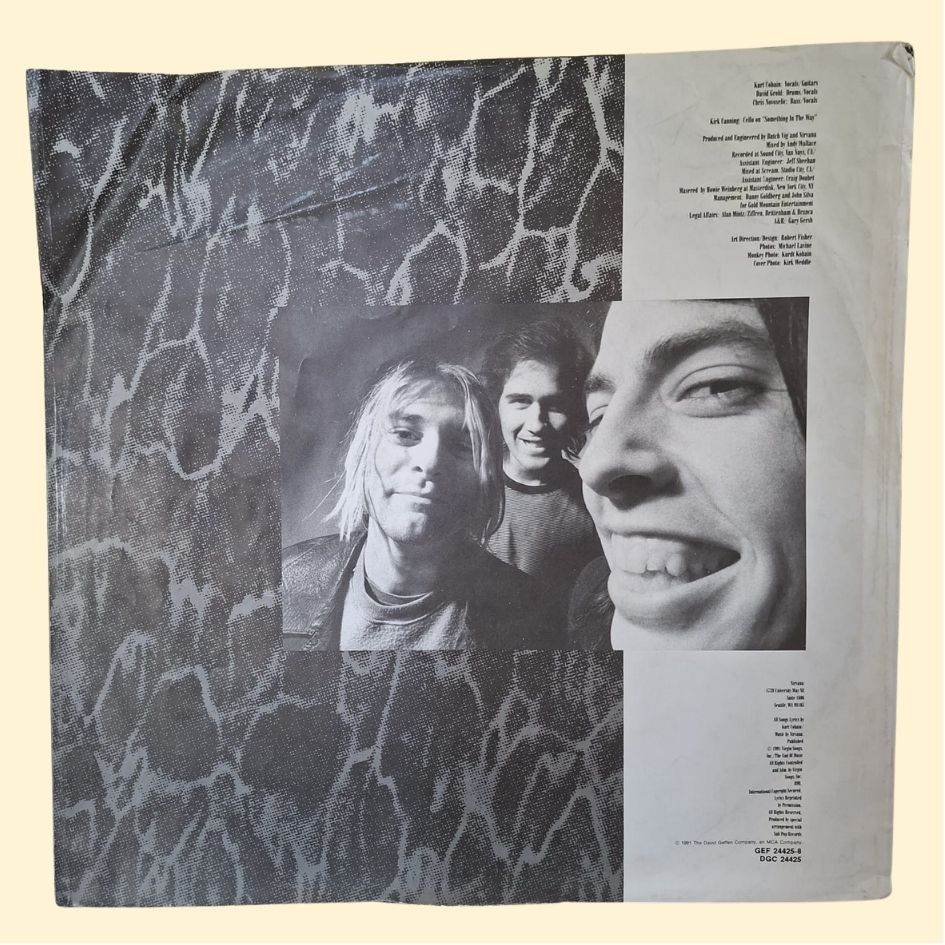 Nirvana: Nevermind Vinyl Album Early 1991 Pressing Misprint
