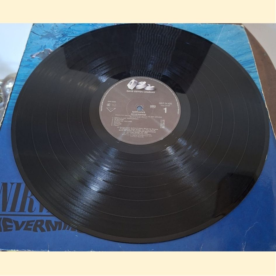 Nirvana: Nevermind Vinyl Album Early 1991 Pressing Misprint