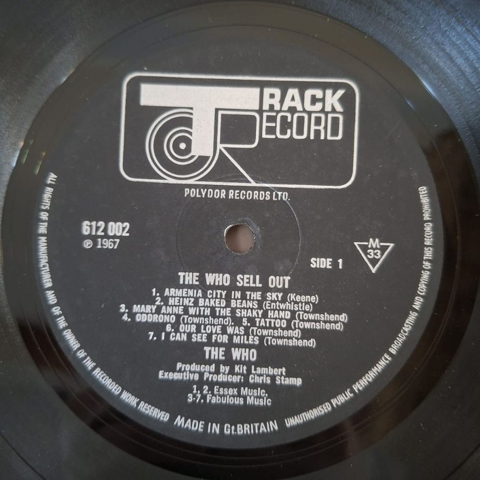 The Who: Sell Out Vinyl Album Early Mono Pressing