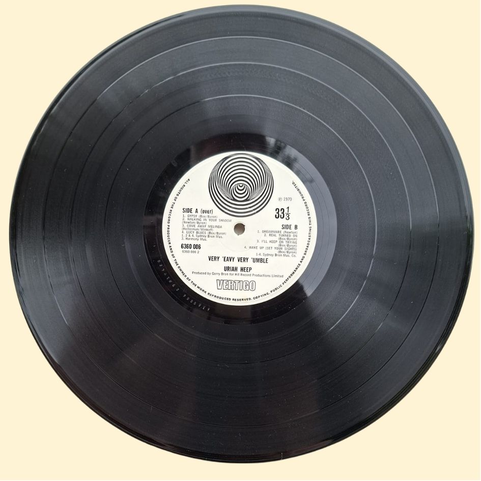 Uriah Heep: ...Very 'Eavy ...Very 'Umble 1st Pressing Vertigo Records Vinyl Album