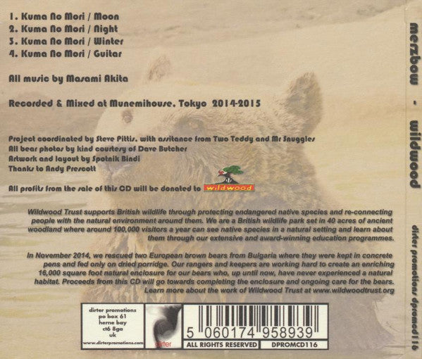 Merzbow: Wildwood CD Album