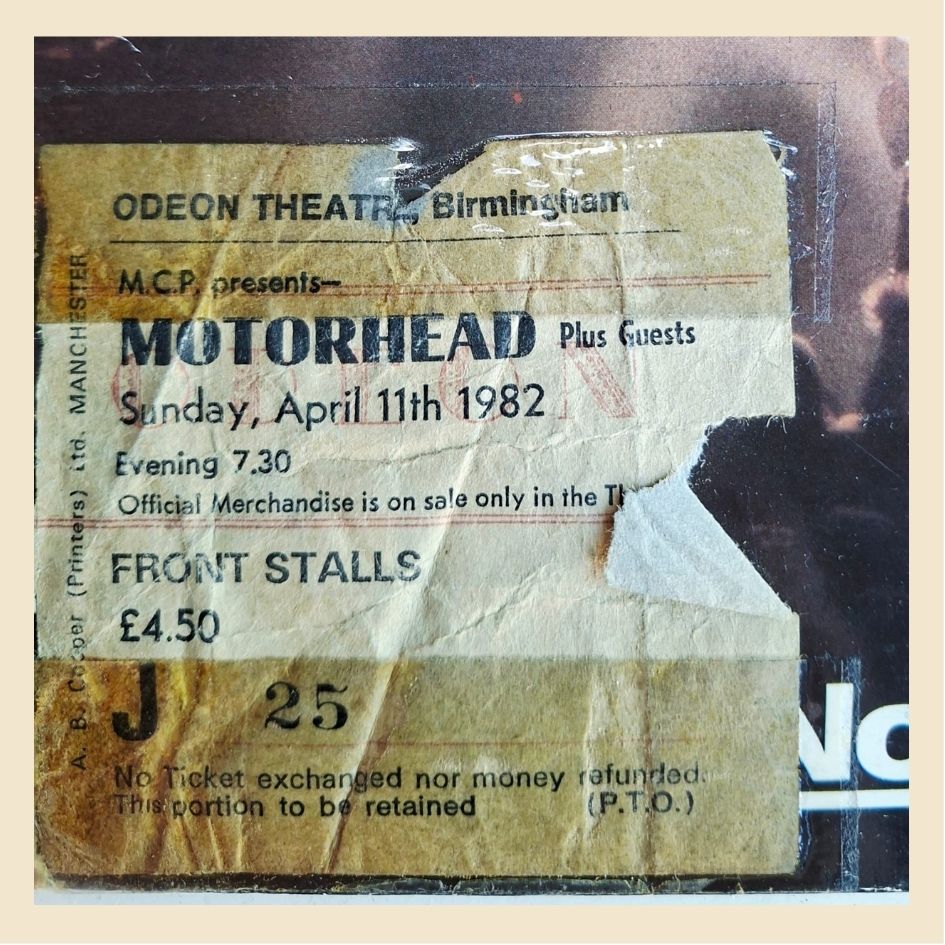 Motorhead: No Sleep 'til Hammersmith "LIVE" Vinyl Album 1981 With Ticket Stub
