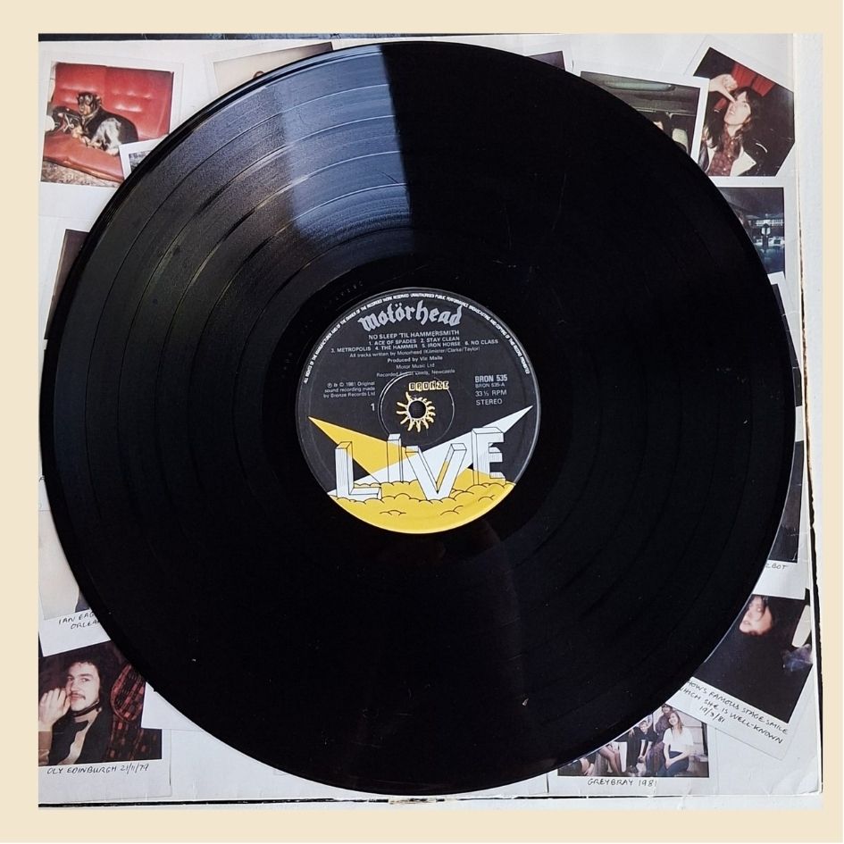 Motorhead: No Sleep 'til Hammersmith "LIVE" Vinyl Album 1981 With Ticket Stub