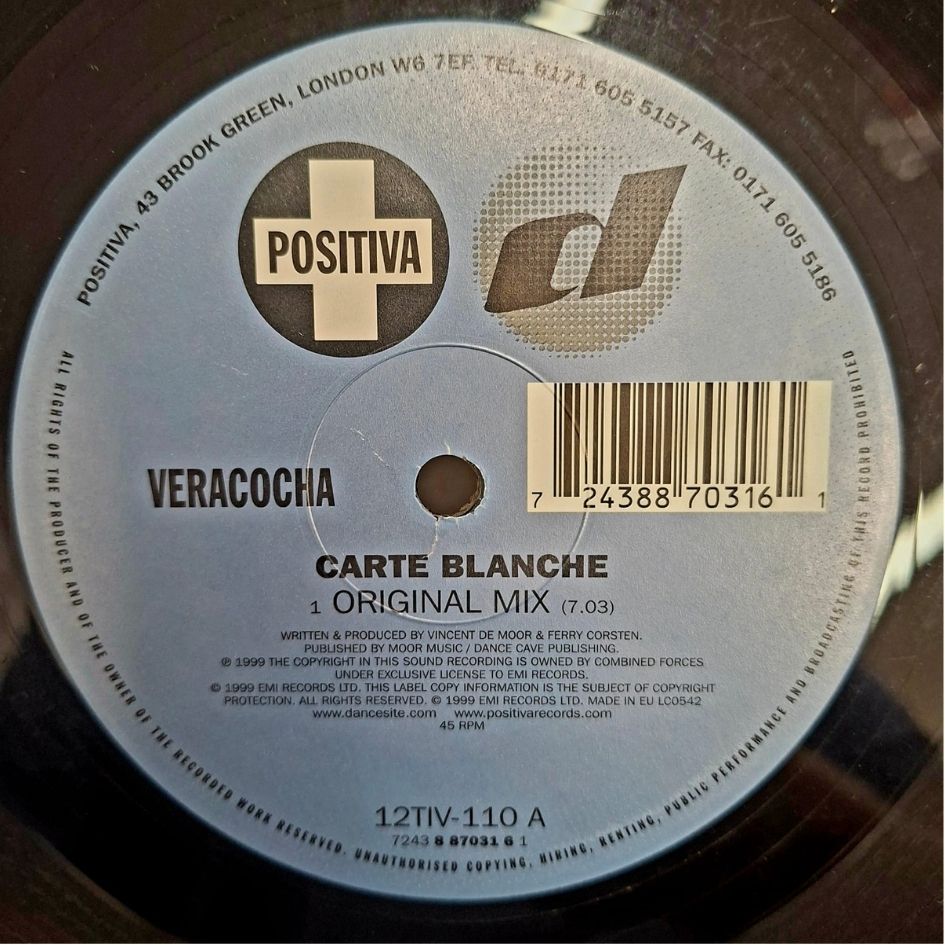 Veracocha: Carte Blanche 1999 Positiva Records
