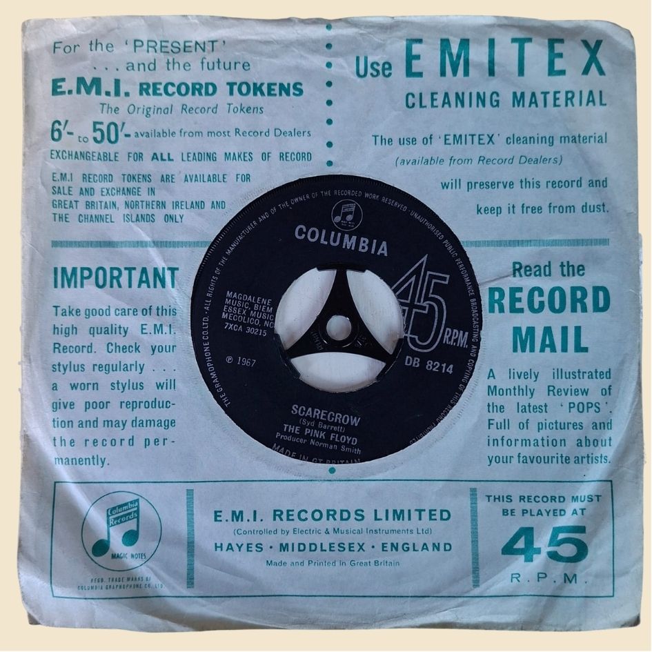 Pink Floyd: See Emily Play / Scarecrow 1967 7" 45RPM Vinyl Record