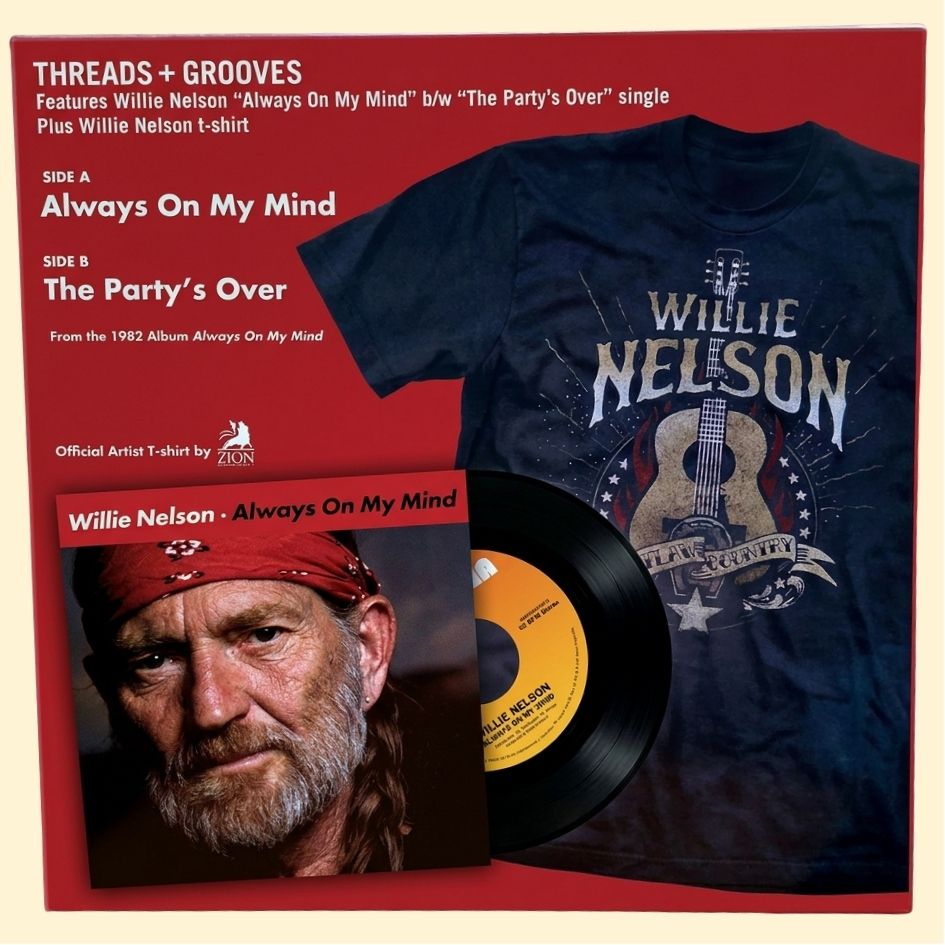 Willie Nelson: Always On My Mind 7" Single & T-Shirt Collector's Edition Bundle