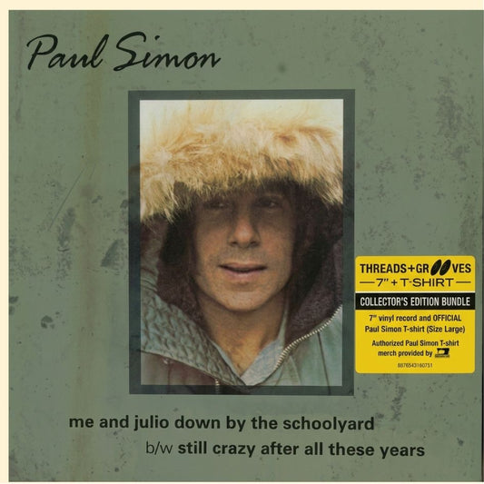 Paul Simon: Me And Julio Down By The School Yard 7" Single & T-Shirt Bundle