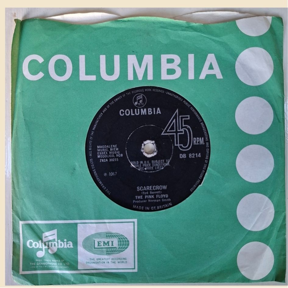 Pink Floyd: See Emily Play / Scarecrow 1967 7" 45RPM Vinyl Record Solid Centre