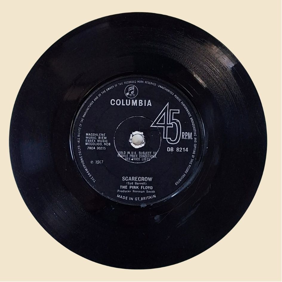 Pink Floyd: See Emily Play / Scarecrow 1967 7" 45RPM Vinyl Record Solid Centre
