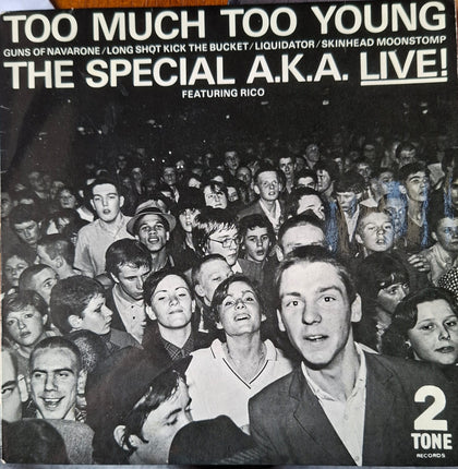 The Specials: Too Much Too Young A.K.A. LIVE! 7" Vinyl Two-Tone Single Record
