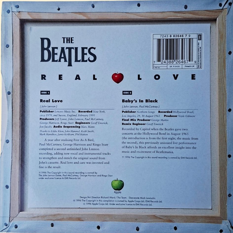 The Beatles: Real Love 7" Vinyl Single 1996