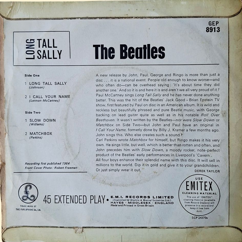 The Beatles: Long Tall Sally 7" Vinyl Single Mono 1965