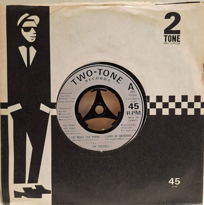 The Specials: Too Much Too Young 7" Vinyl Two-Tone Single Record