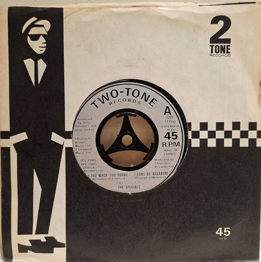 The Specials: Too Much Too Young 7" Vinyl Two-Tone Single Record