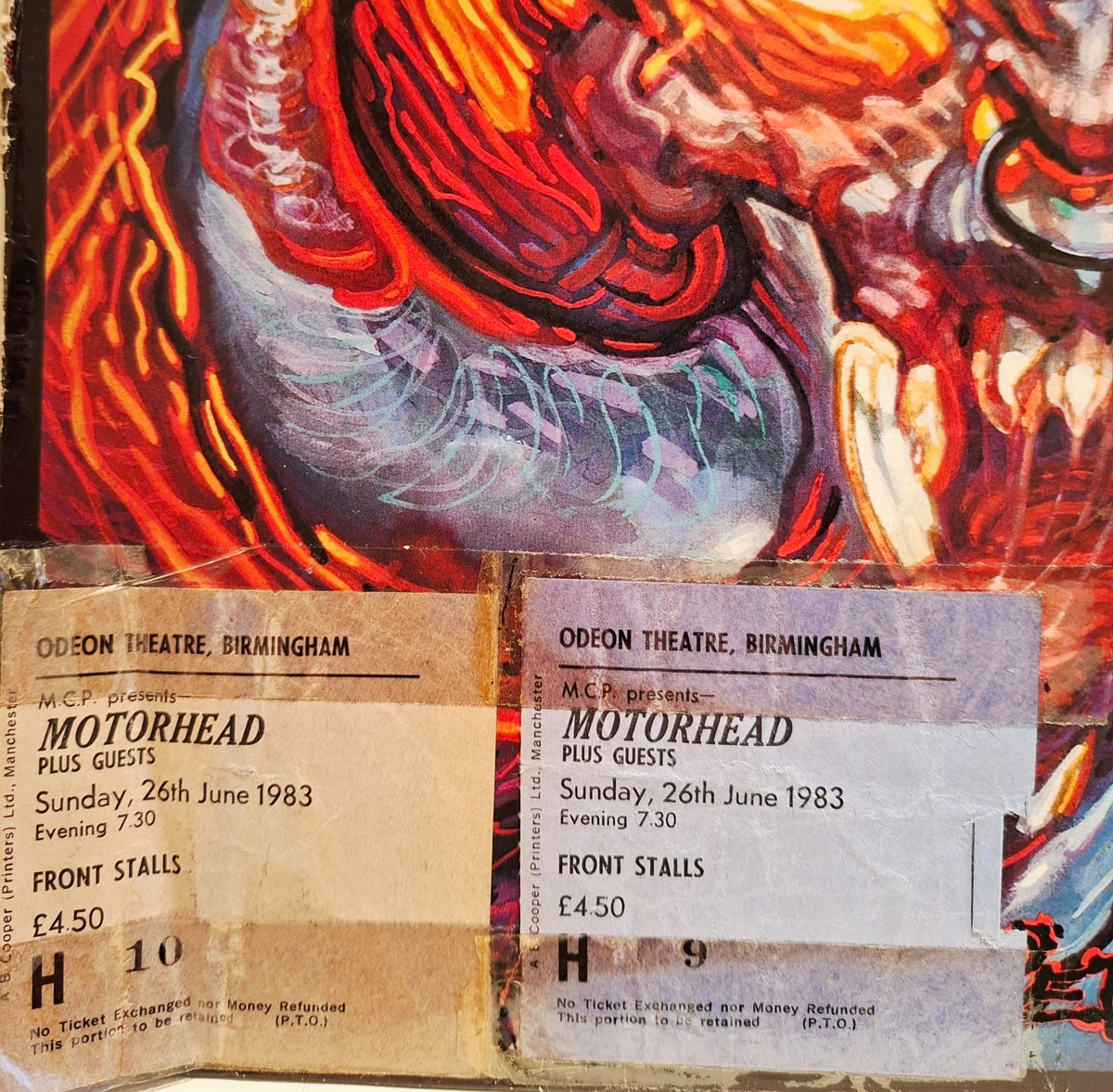 Motorhead: Another Perfect Day Vinyl Album With Ticket Stubbs 1st Pressing