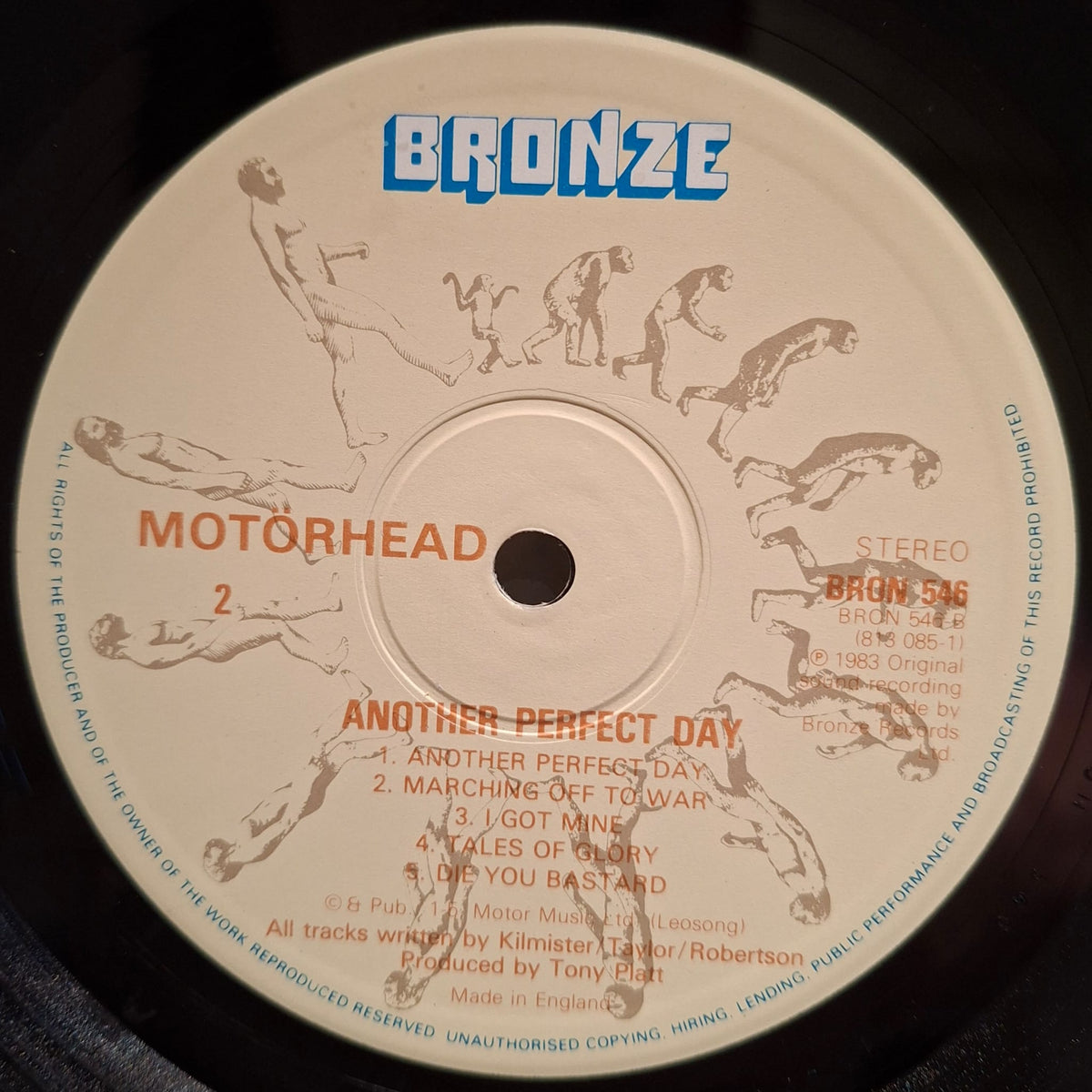 Motorhead: Another Perfect Day Vinyl Album With Ticket Stubbs 1st Pressing
