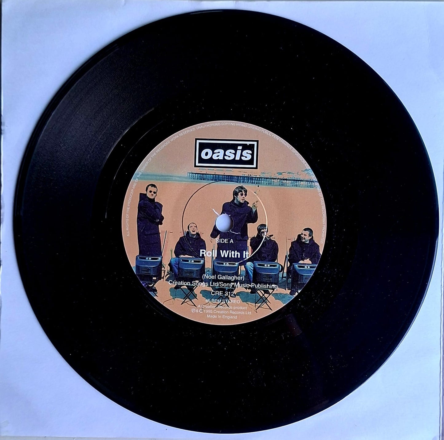 Oasis: Roll With It 7" Vinyl Record 1995