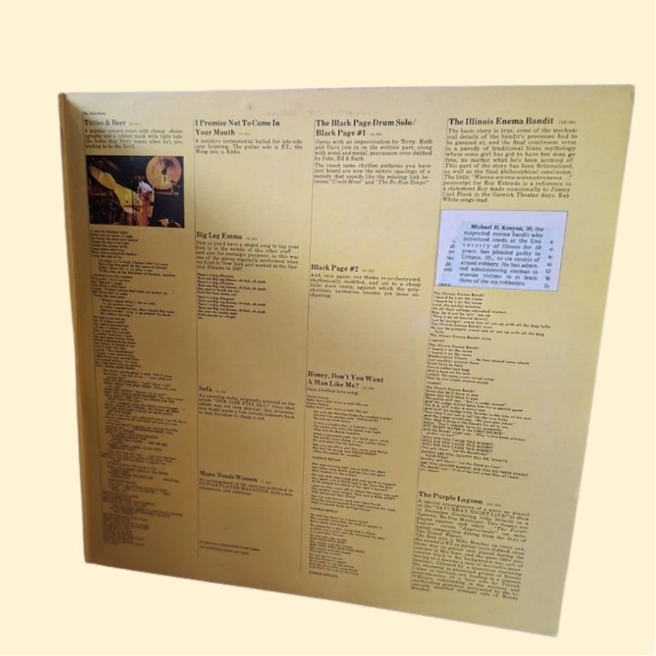 Frank Zappa: In New York - 1st Pressing 1977 Double Vinyl LP - Rare Edition